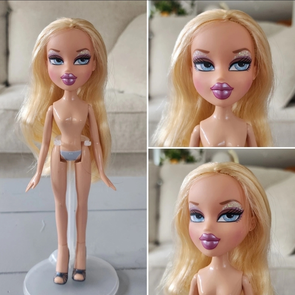 MGA Bratz Doll Passion 4 Fashion Cloe Glitter Makeup 2004 Blonde